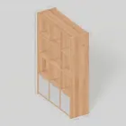 Pine display shelves